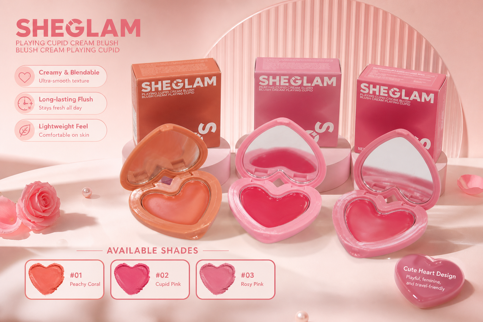 رژگونه کرمی «Sheglam»